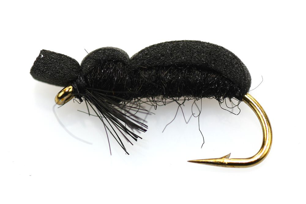 The Essential Fly Black Beetle Foam Fishing Fly