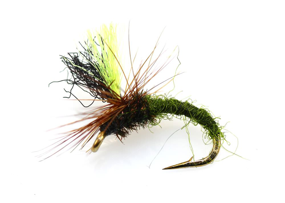 The Essential Fly Klinkhammer Green (Hi Vis Posts) Fishing Fly