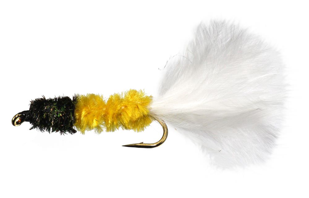 Dog Nobbler Yellow Body & White Tail Trout Lure