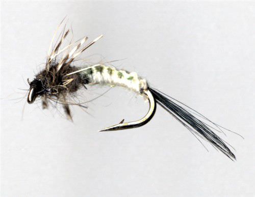 The Essential Fly Cream / Green Polish Woven Nymphs Fishing Fly