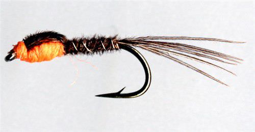 TroutfliesUK Crisp Packet Buzzer Choice of Sizes For Fly Fishing 6 Pack Gold Stripe
