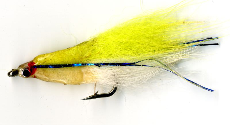 The Essential Fly Eezeey Sand Eel Chartreause Fishing Fly