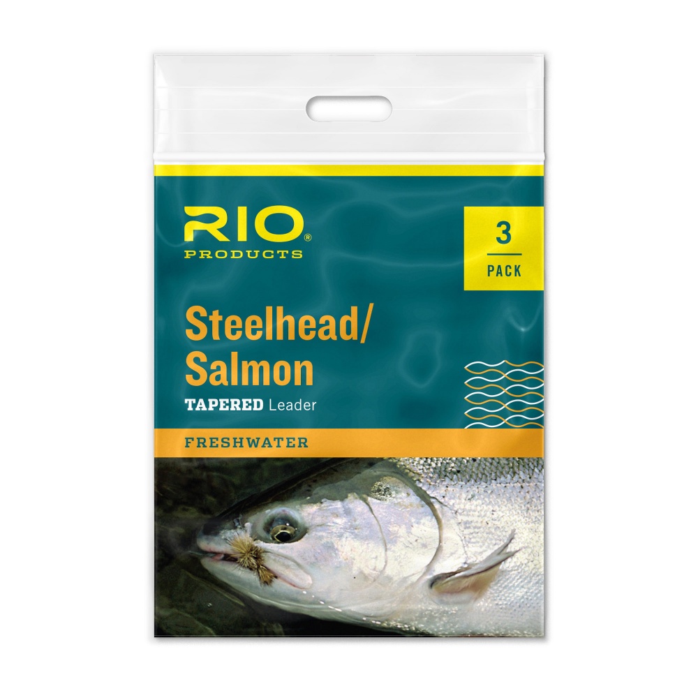 Rio Products Steelhead / Salmon Leader 9Ft / 2.7M Triple Pack 10Lb / 5Kg For Flyfishing