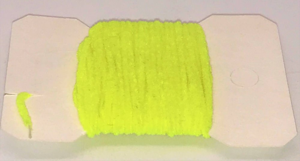 Veniard Extra Fine Vernille Chenille Fluorescent Yellow Fly Tying Materials
