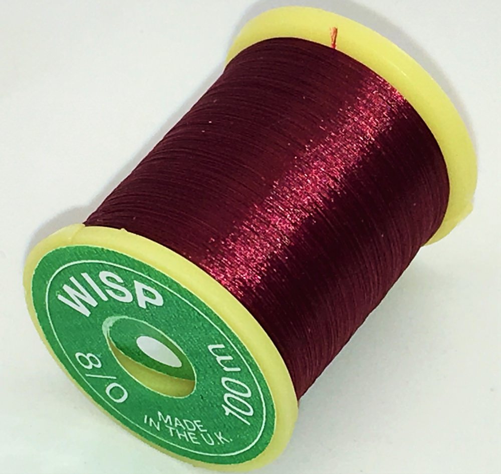 Gordon Griffiths Wisp Microfine 8/0 Claret Fly Tying Threads (Product Length 109 Yds / 100m)