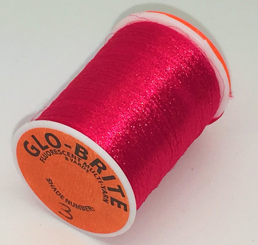 Veniard Glo-Brite Multi Yarn Crimson #3 Fly Tying Materials