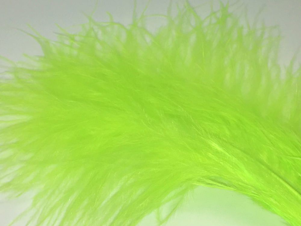 Veniard Turkey Marabou Feathers Fluoro Chartreuse