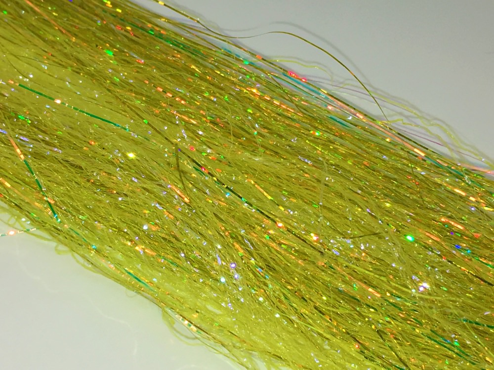 Veniard Boosted Krinkle Mirror Flash Yellow Yummy Fly Tying Materials