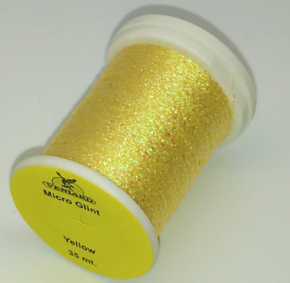 Veniard Micro Glint Yellow Fly Tying Materials (Product Length 38.27 Yds / 35m)
