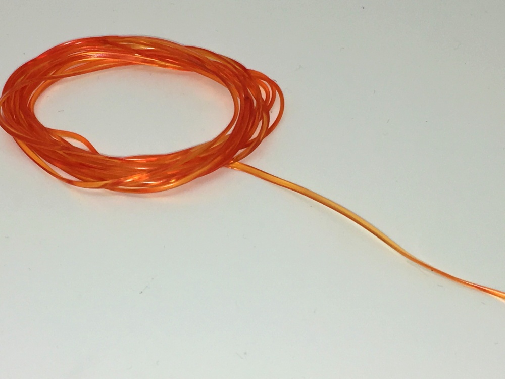Veniard Magic Glass / V Rib Orange Fly Tying Materials (Product Length 1.53 Yds / 1.4m)