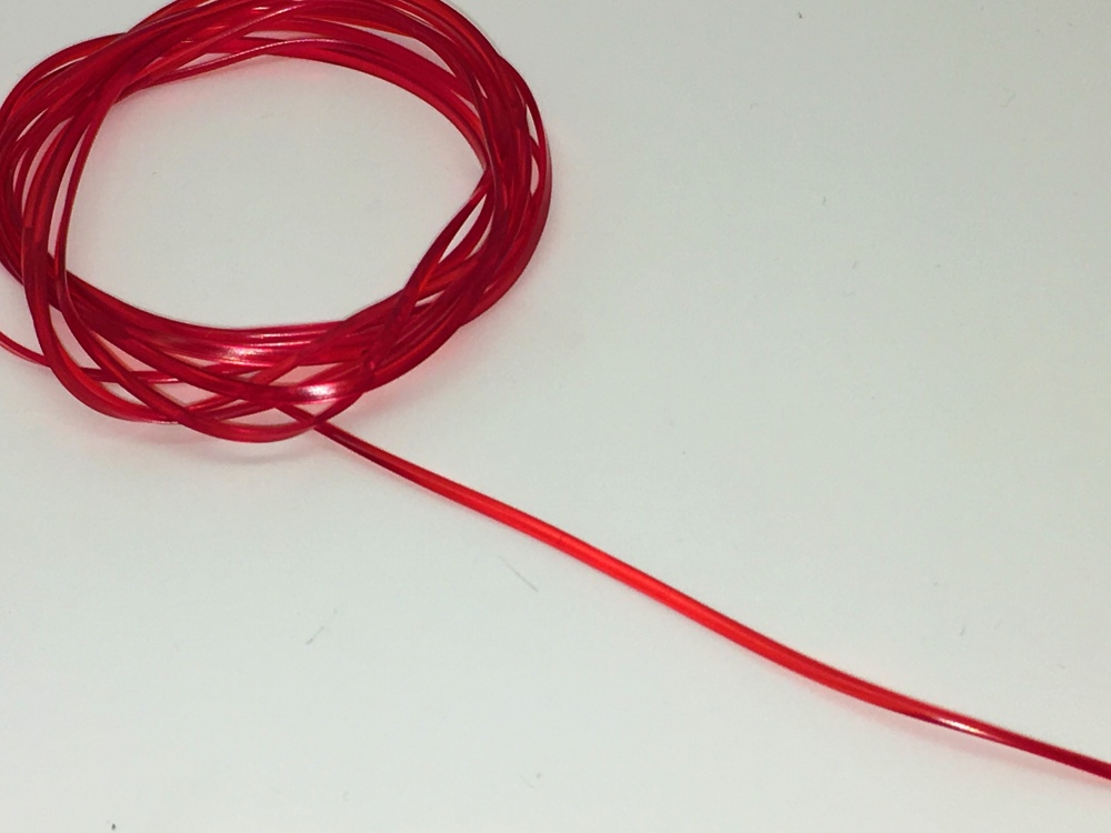 Veniard Magic Glass / V Rib Red Fly Tying Materials (Product Length 1.53 Yds / 1.4m)