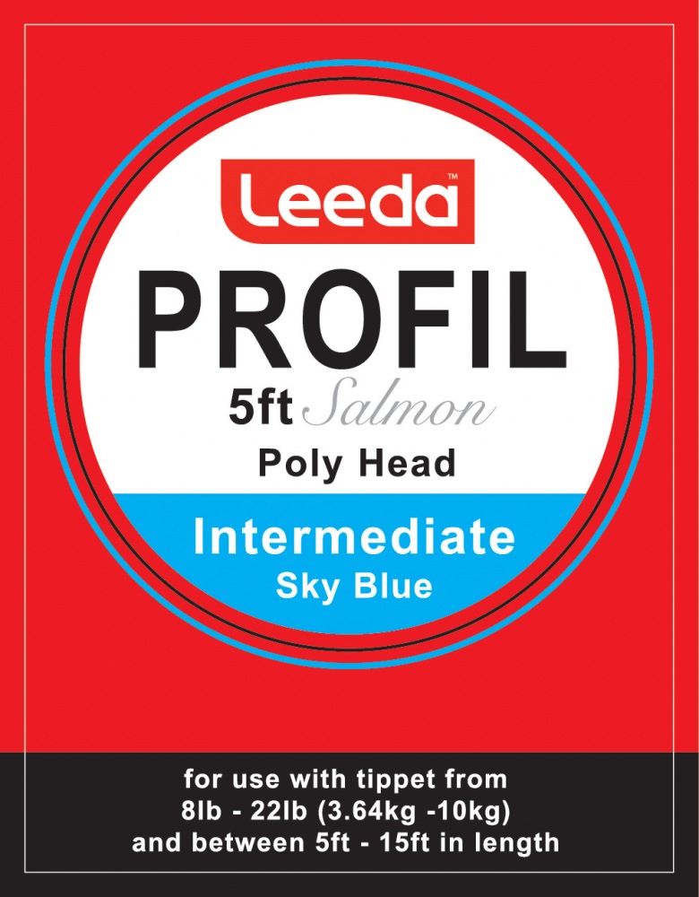 Leeda Profil - Poly Head Salmon Polyleader - 5 foot - (Sky Blue) Intermediate