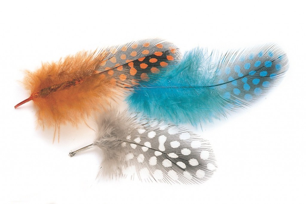 Veniard Guinea Fowl Plumage Hackles Small Blue Fly Tying Materials