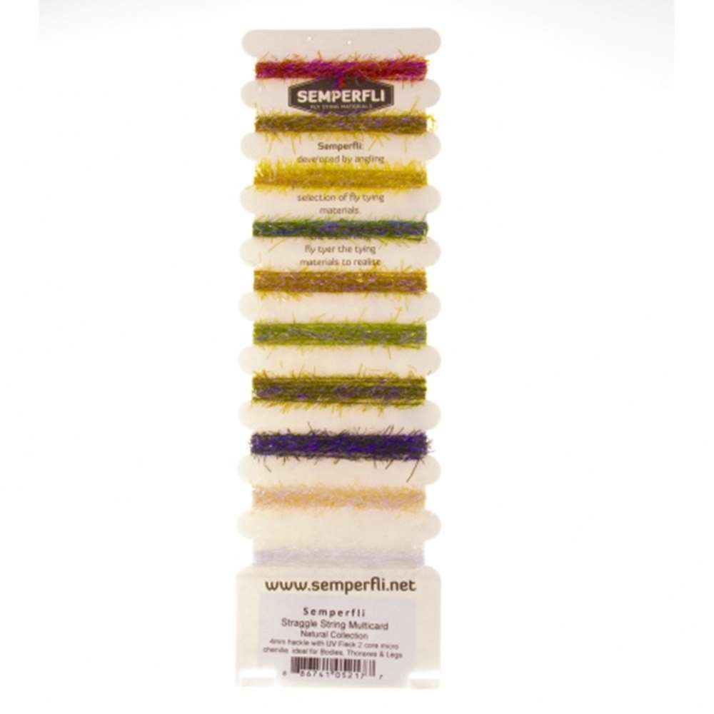 Semperfli Straggle String Multicard Pack Naturals Collection Fly Tying Materials (Product Length 1.1 Yds / 1m)