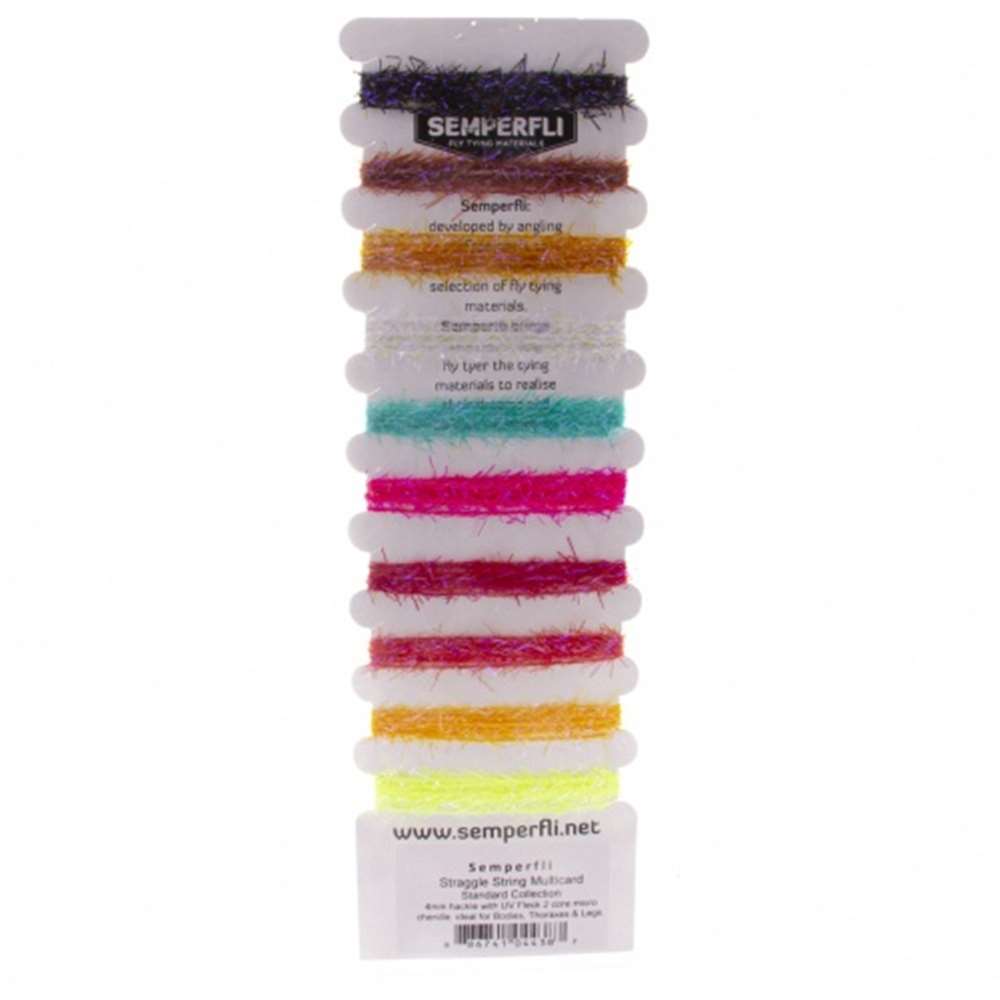 Semperfli Straggle String Multicard Pack Standard Collection Fly Tying Materials (Pack Size 100cm)