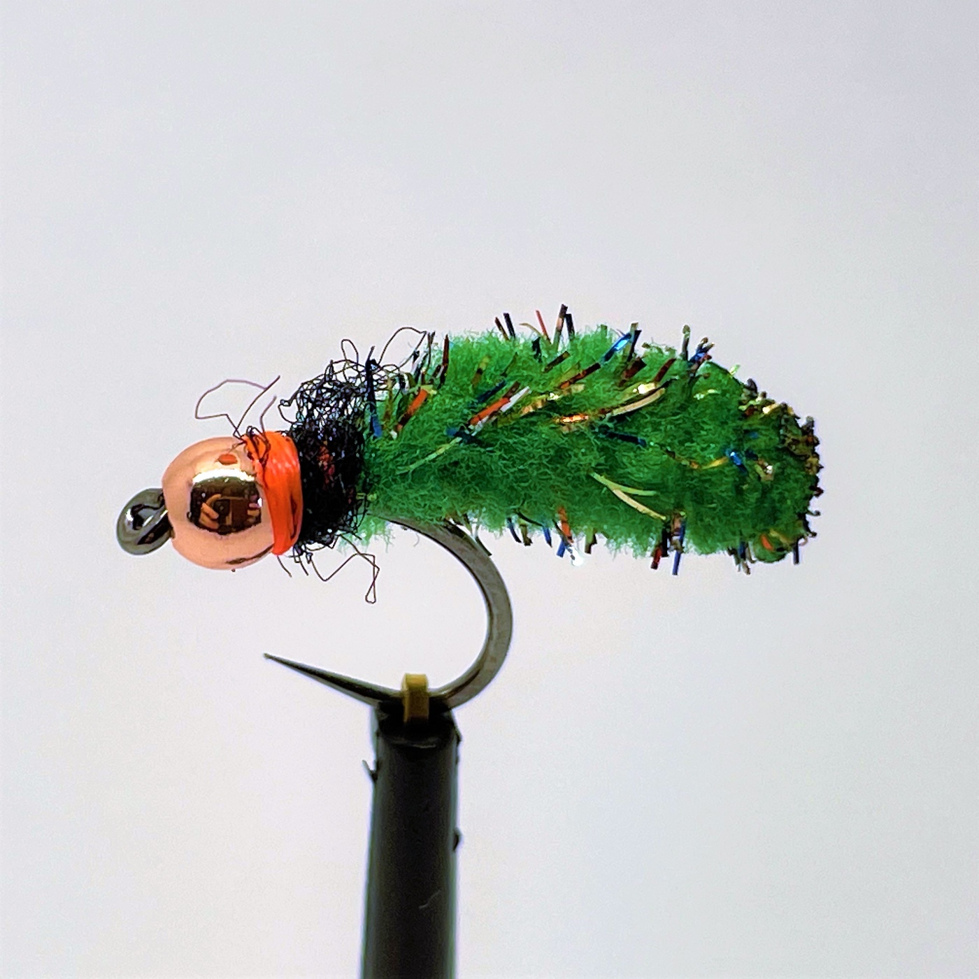 Phillippa Hake Flies Mopster Fly Copper bead Peacock Green