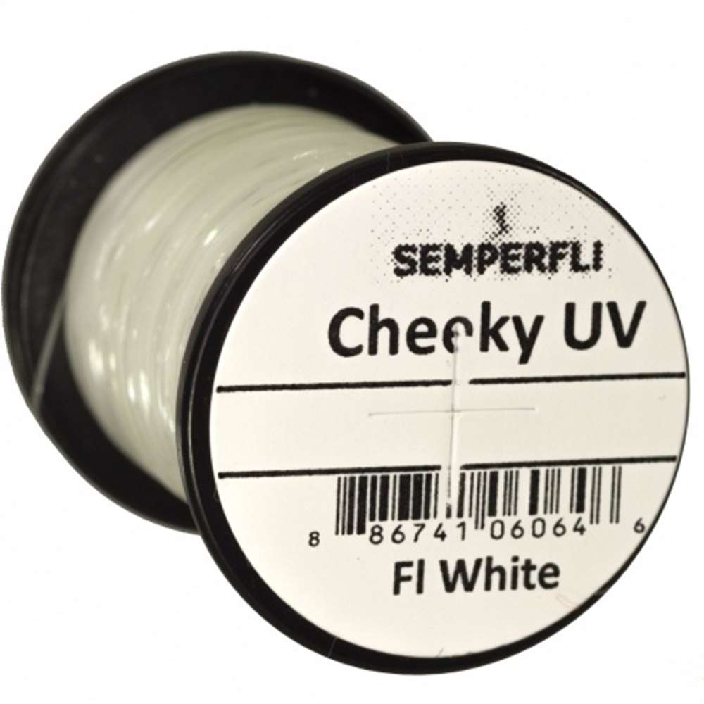 Semperfli Cheeky Uv White Fly Tying Materials (Product Length 16.4 Yds / 15m)