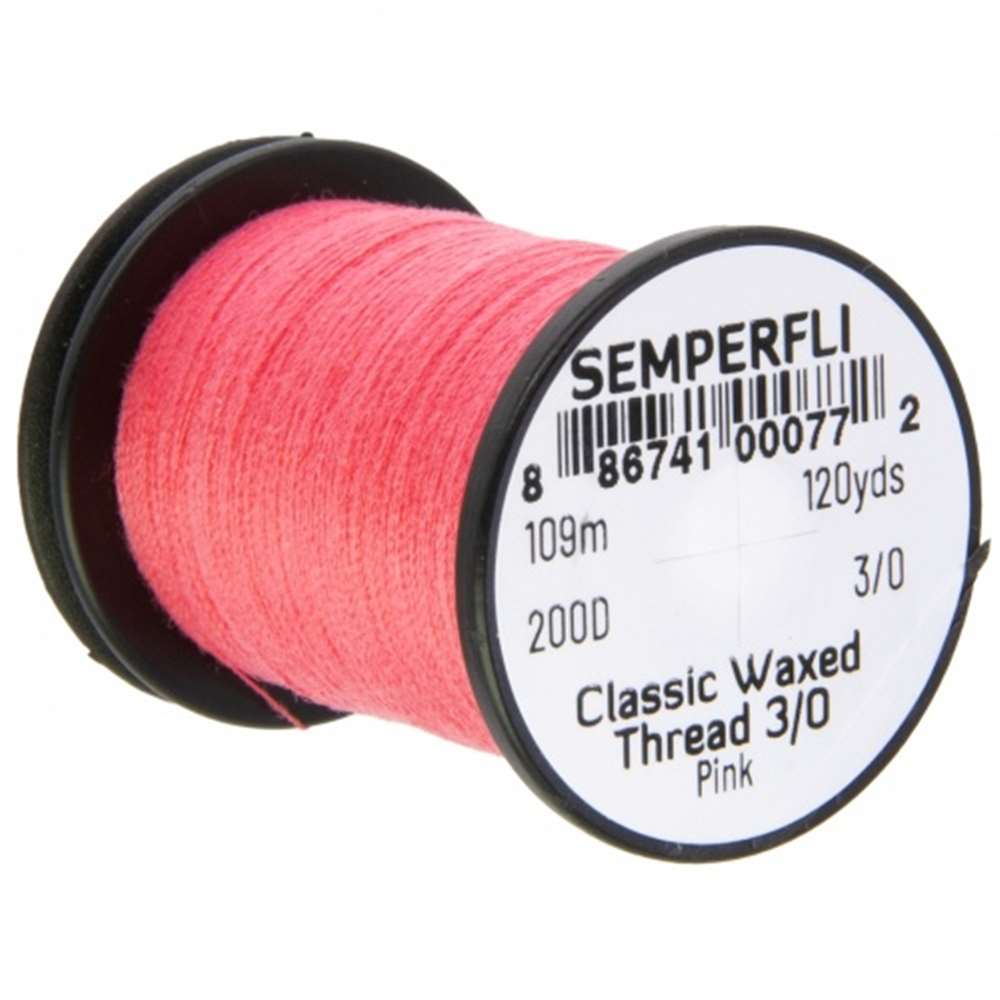 Semperfli Classic Waxed Thread 3/0 120 Yards Pink