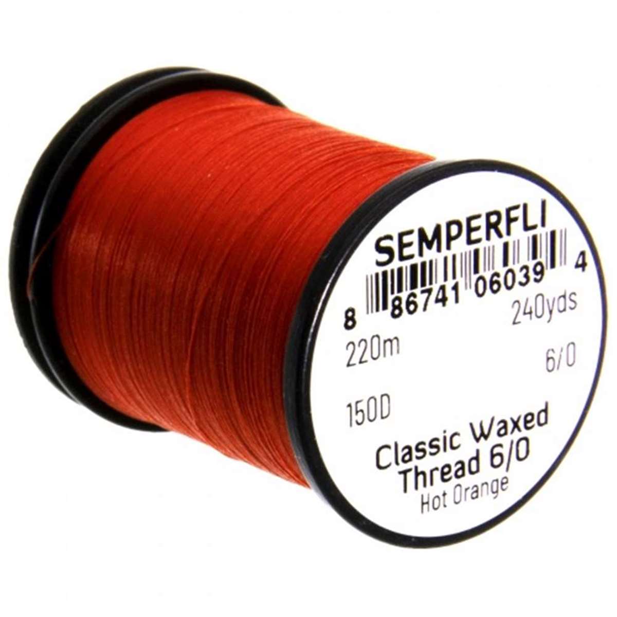 Semperfli Classic Waxed Thread 6/0 240 Yards Hot Orange