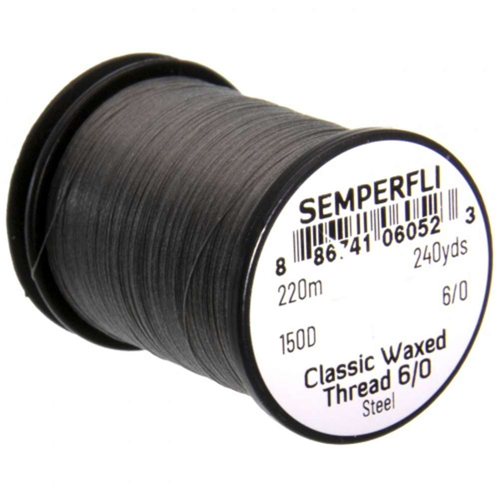 Semperfli Classic Waxed Thread 6/0 240 Yards Steel