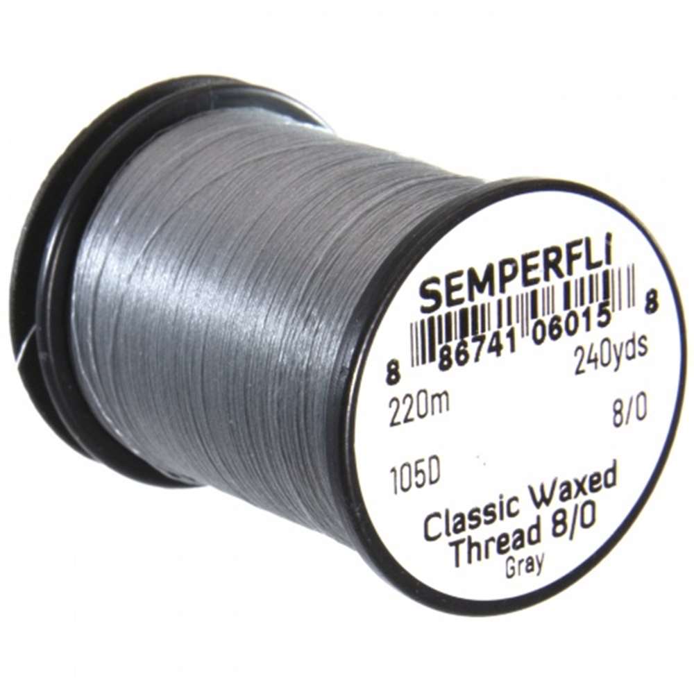 Semperfli Classic Waxed Thread 8/0 240 Yards Gray