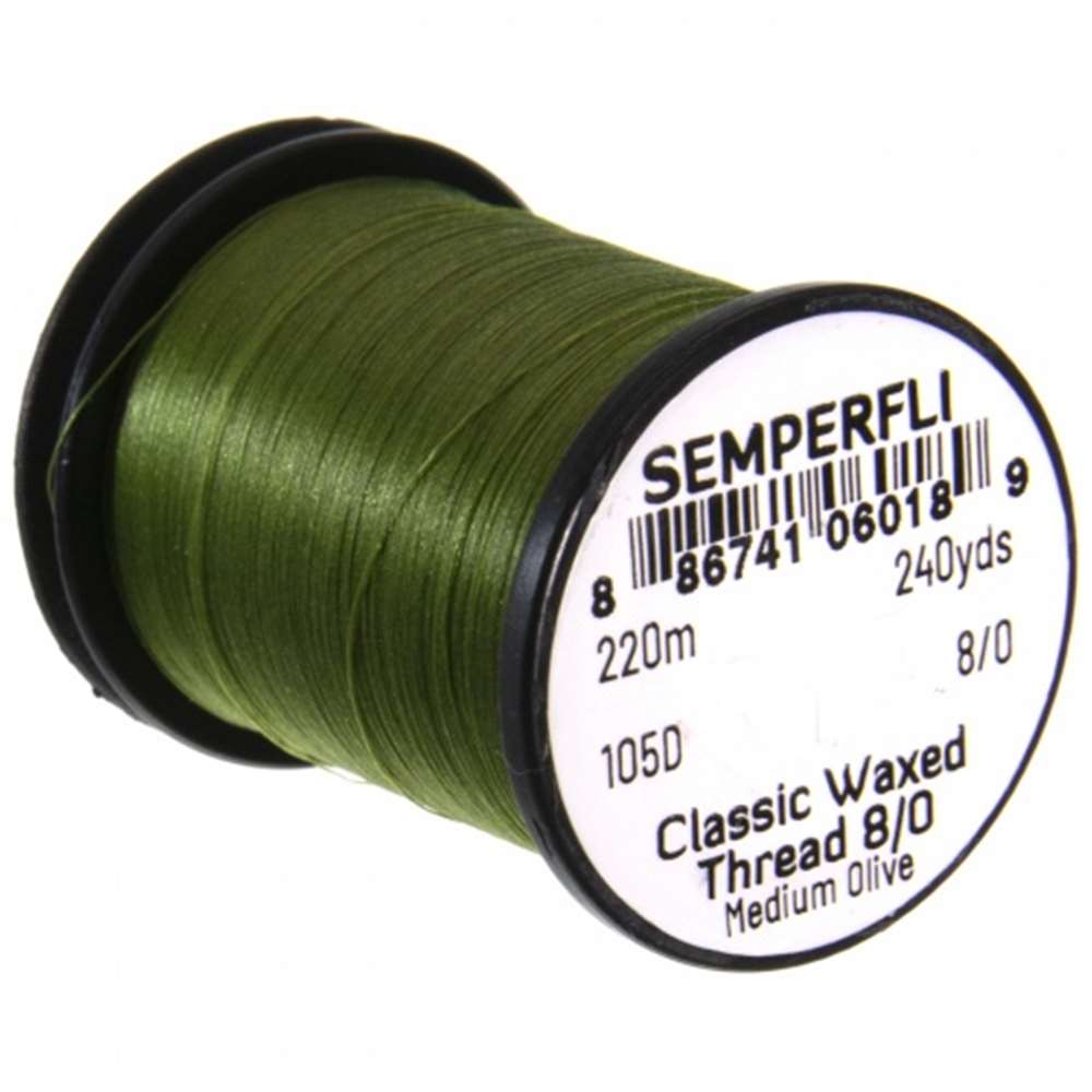 Semperfli Classic Waxed Thread 8/0 240 Yards Medium Olive