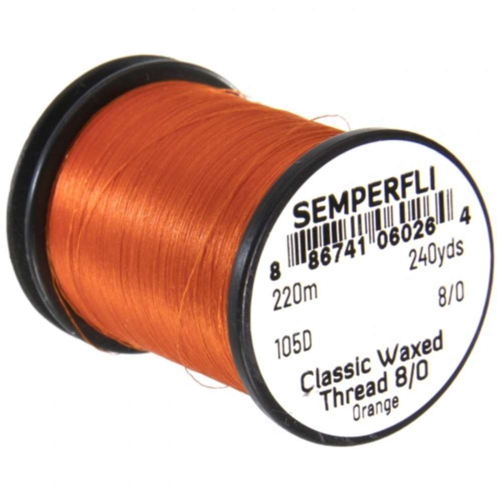 Semperfli Classic Waxed Thread 8/0 240 Yards Orange
