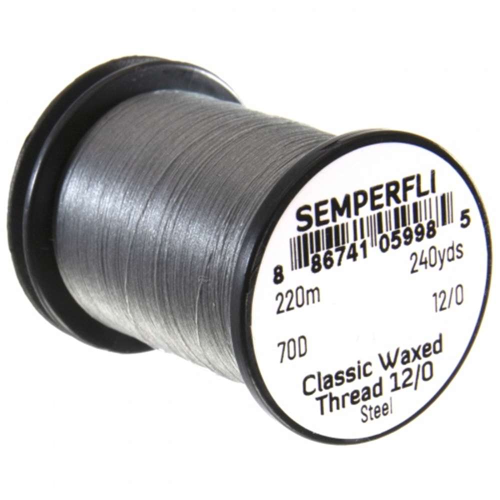 Semperfli Classic Waxed Thread 12/0 240 Yards Steel