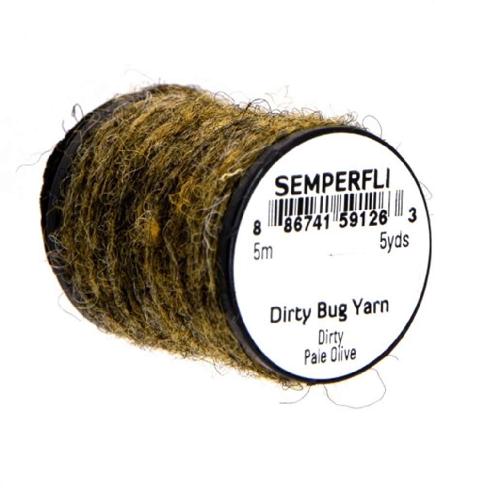 Semperfli Dirty Bug Yarn Pale Olive (Dirty) Fly Tying Materials (Product Length 5.46 Yds / 5m)