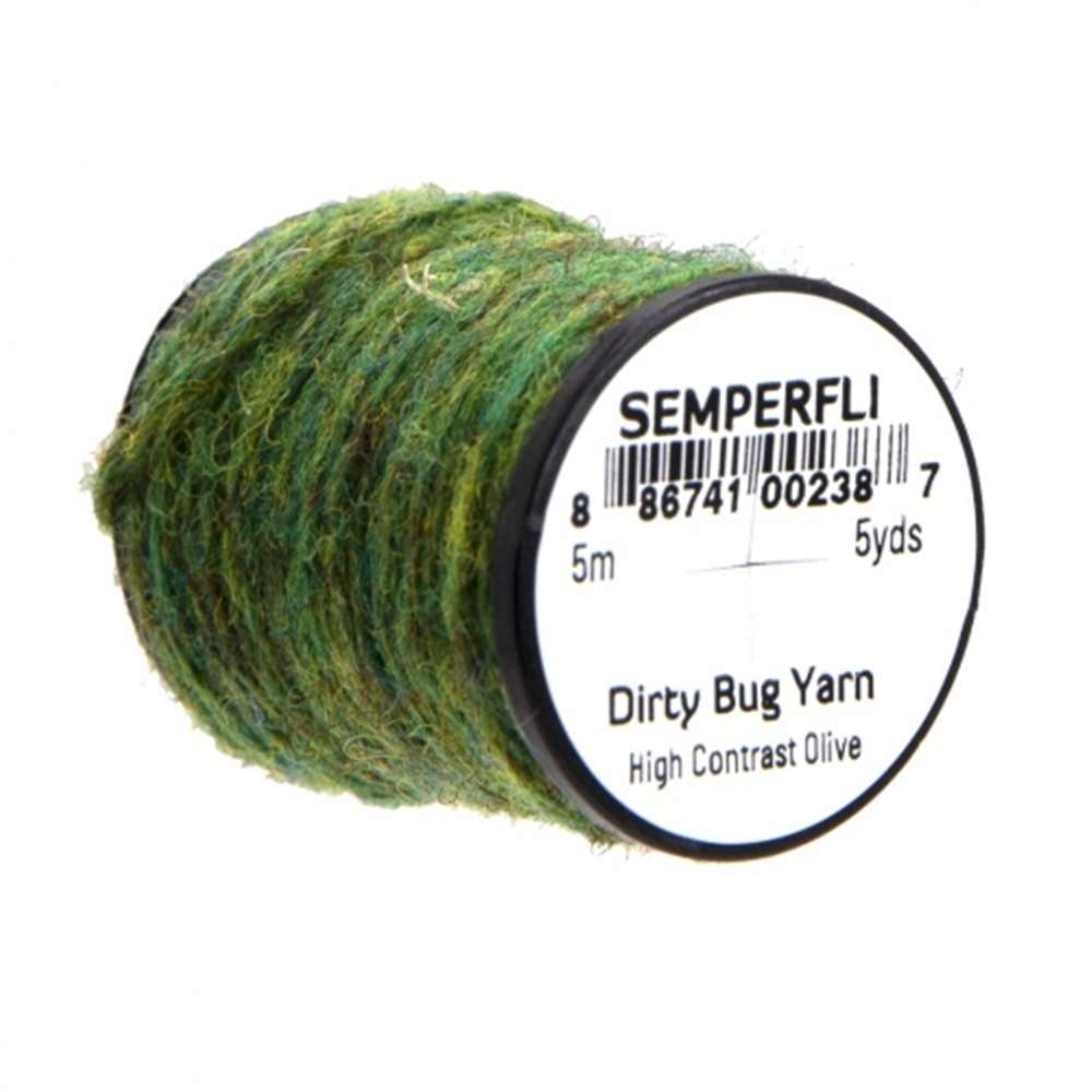 Semperfli Dirty Bug Yarn High Contrast Olive Fly Tying Materials (Pack Size 500cm)