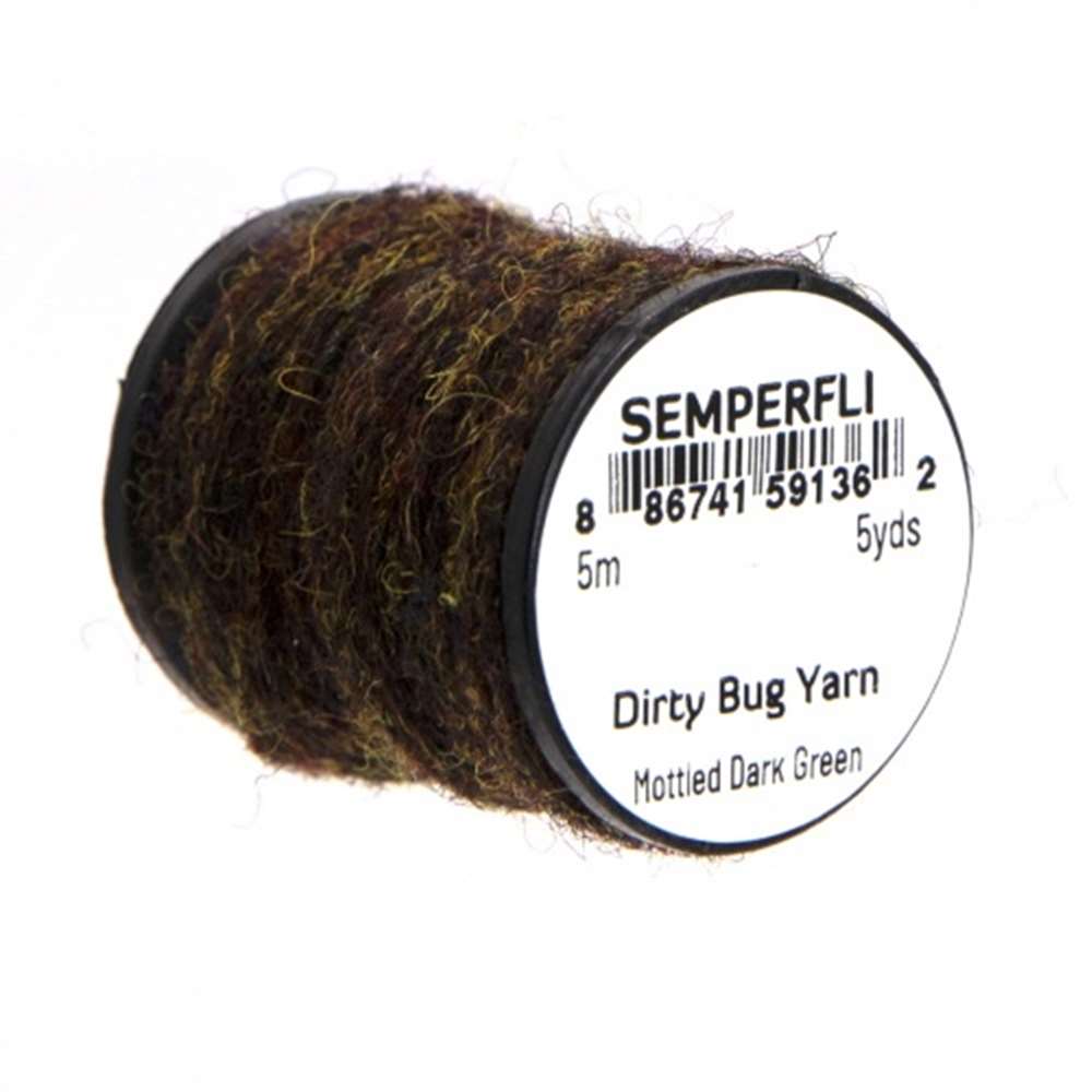 Semperfli Dirty Bug Yarn Mottled Dark Green Fly Tying Materials (Product Length 5.46 Yds / 5m)