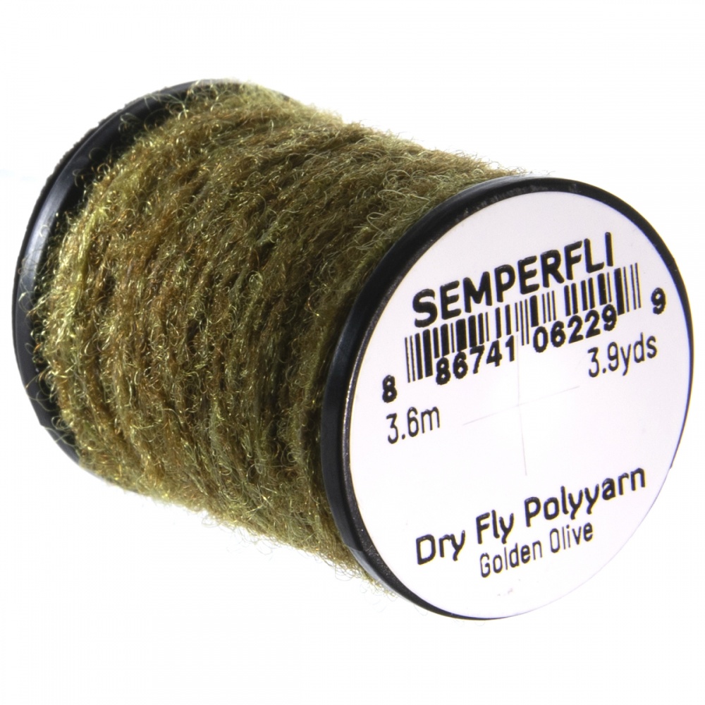 Semperfli Dry Fly Polyyarn Golden Olive Fly Tying Materials (Pack Size 360cm)