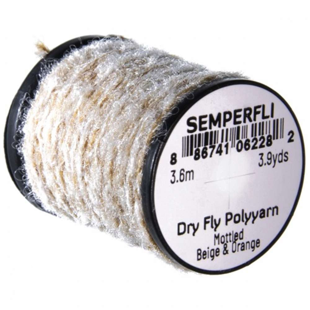 Semperfli Dry Fly Polyyarn Mottled Beige & Orange