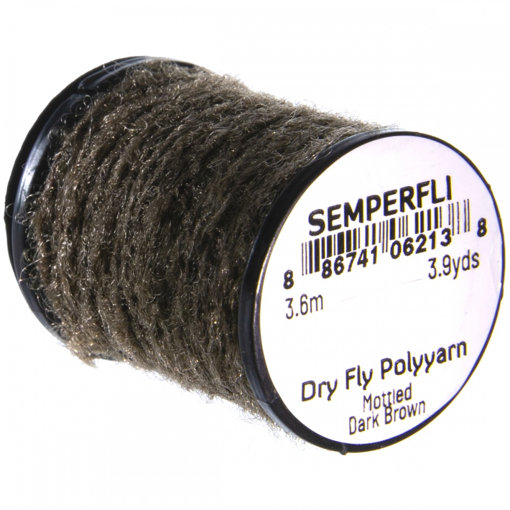 Semperfli Dry Fly Polyyarn Mottled Dark Brown