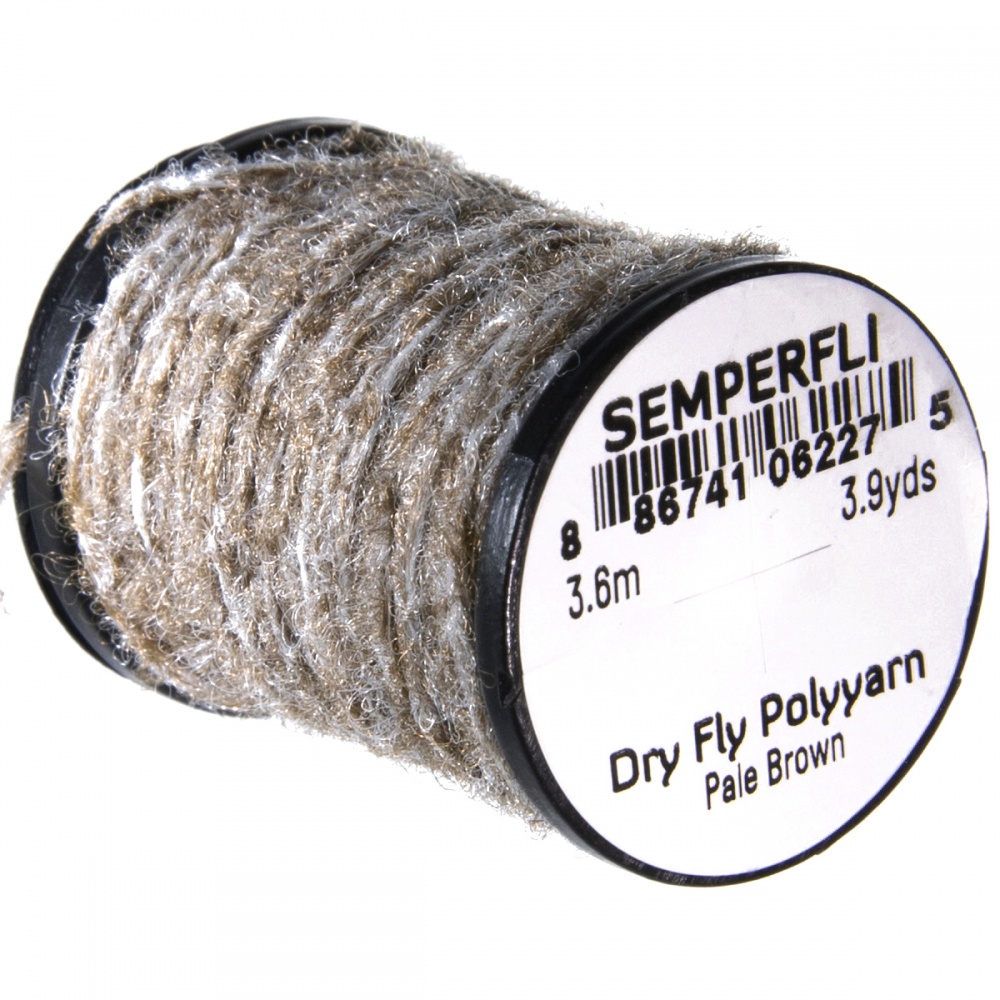 Semperfli Dry Fly Polyyarn Pale Brown Fly Tying Materials (Pack Size 360cm)