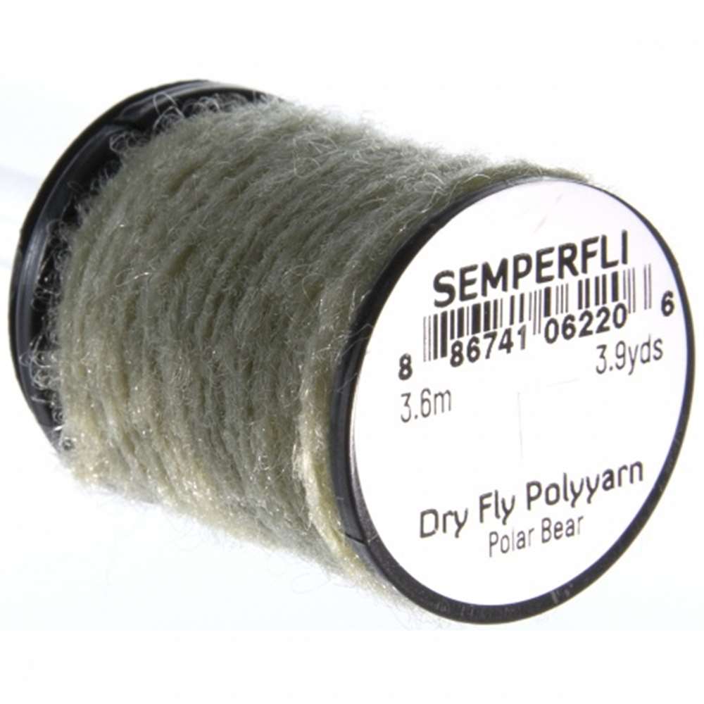 Semperfli Dry Fly Polyyarn Polar Bear Fly Tying Materials (Product Length 3 Yds / 3.6m)