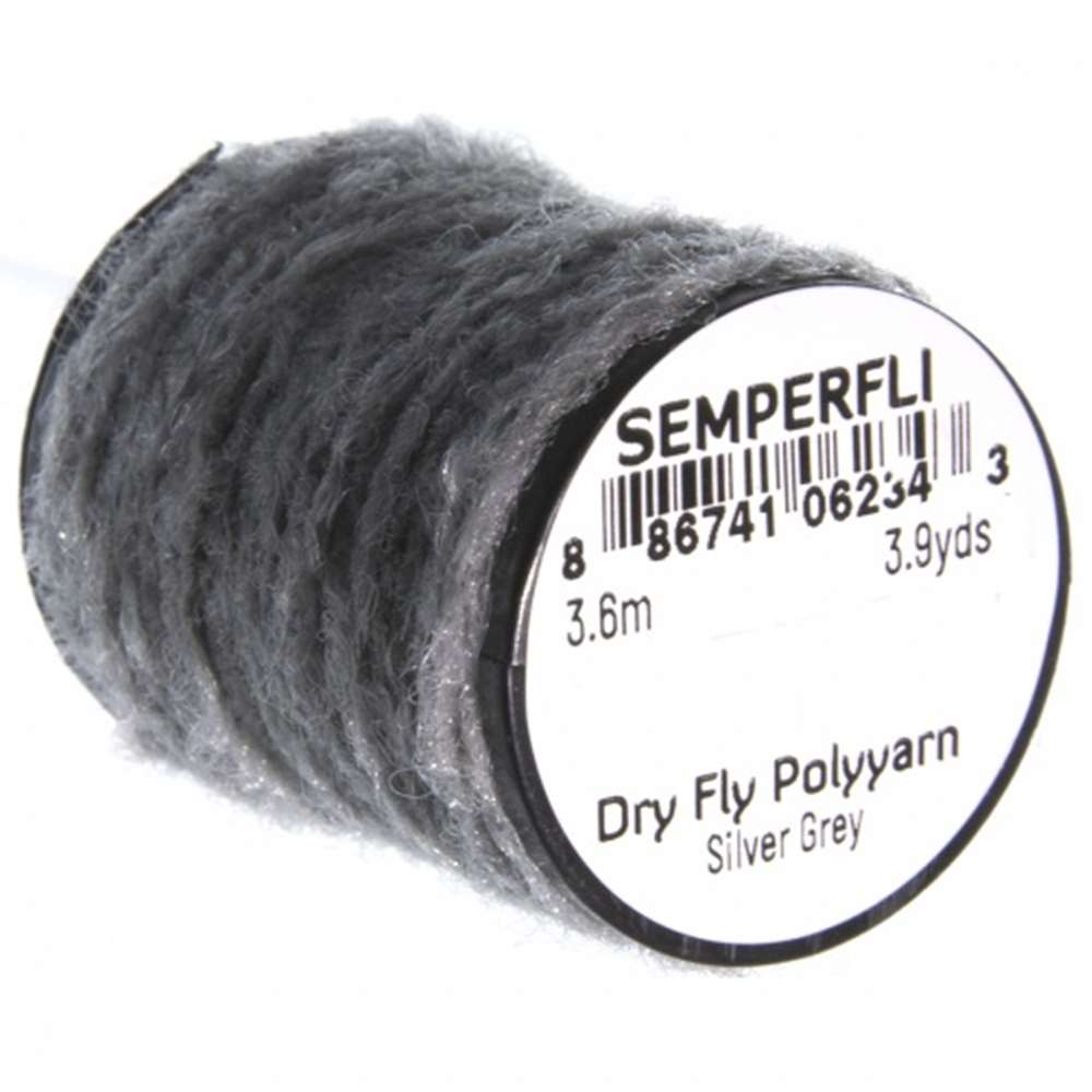 Semperfli Dry Fly Polyyarn Silver Grey Fly Tying Materials (Product Length 3 Yds / 3.6m)