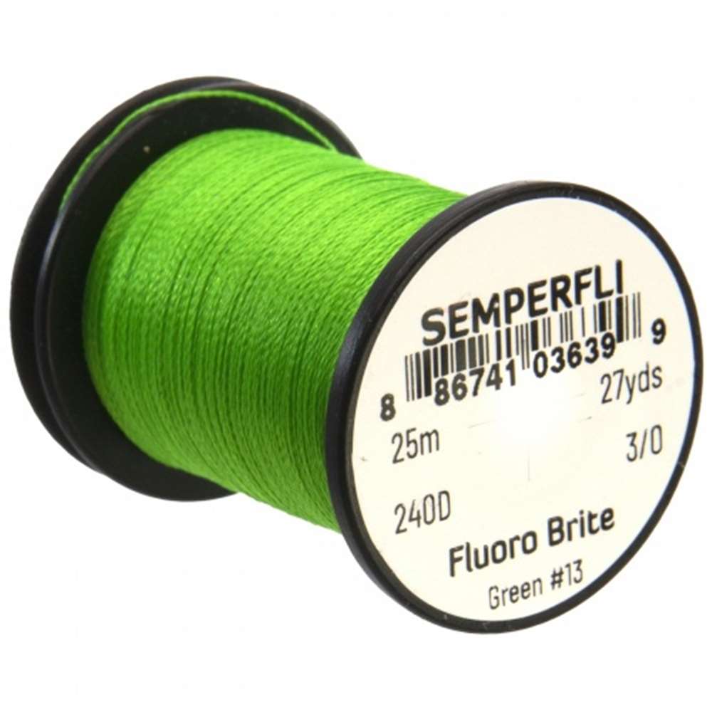 Semperfli Fluorescent Brite #13 Green Fly Tying Materials (Product Length 27.34 Yds / 25m)