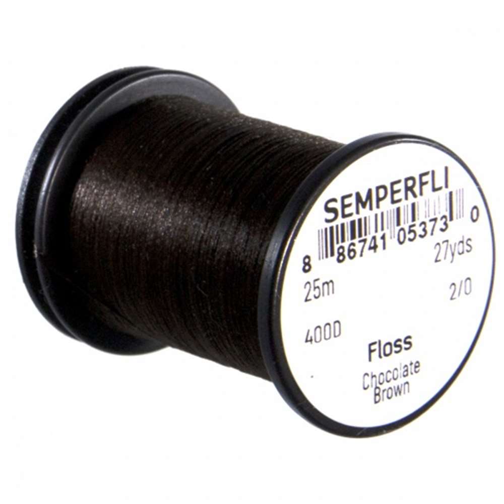 Semperfli Fly Tying Floss Chocolate Brown Fly Tying Materials (Product Length 27.34 Yds / 25m)