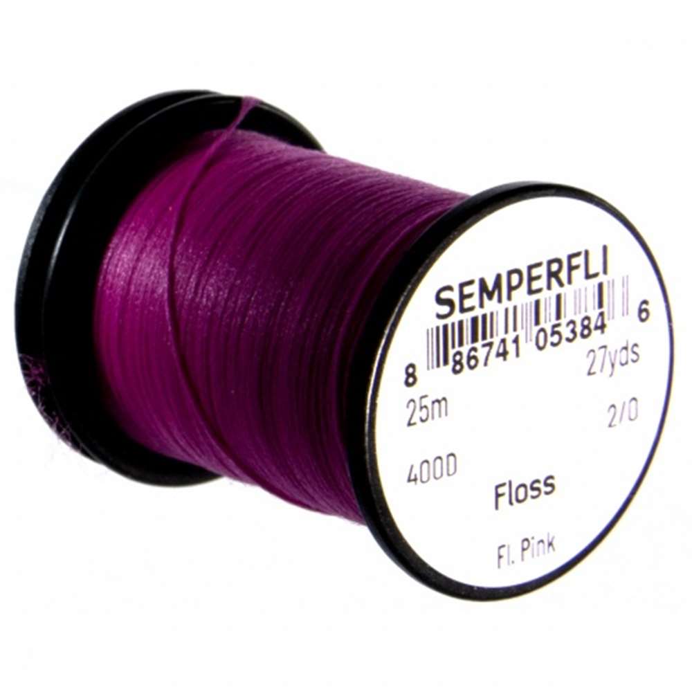 Semperfli Fly Tying Floss Fluorescent Pink Fly Tying Materials (Product Length 27.34 Yds / 25m)