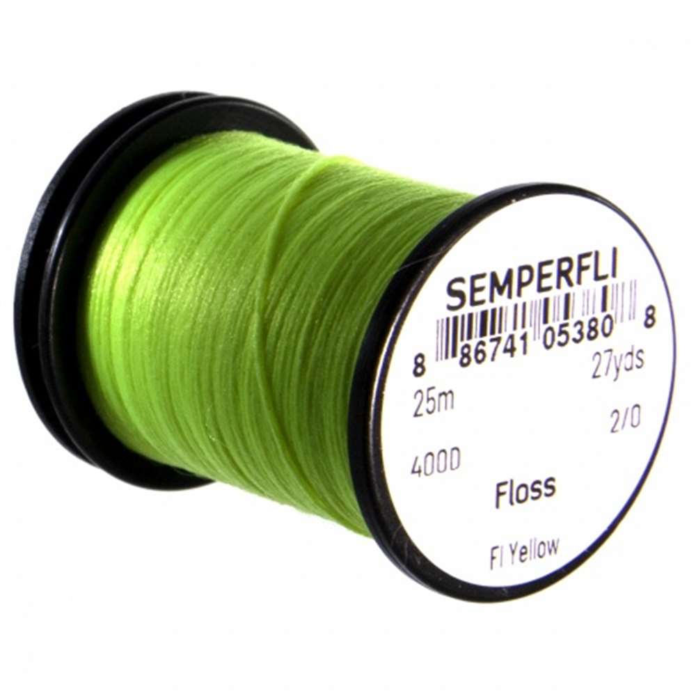 Semperfli Fly Tying Floss Fl Yellow Fly Tying Materials (Pack Size 2500cm)