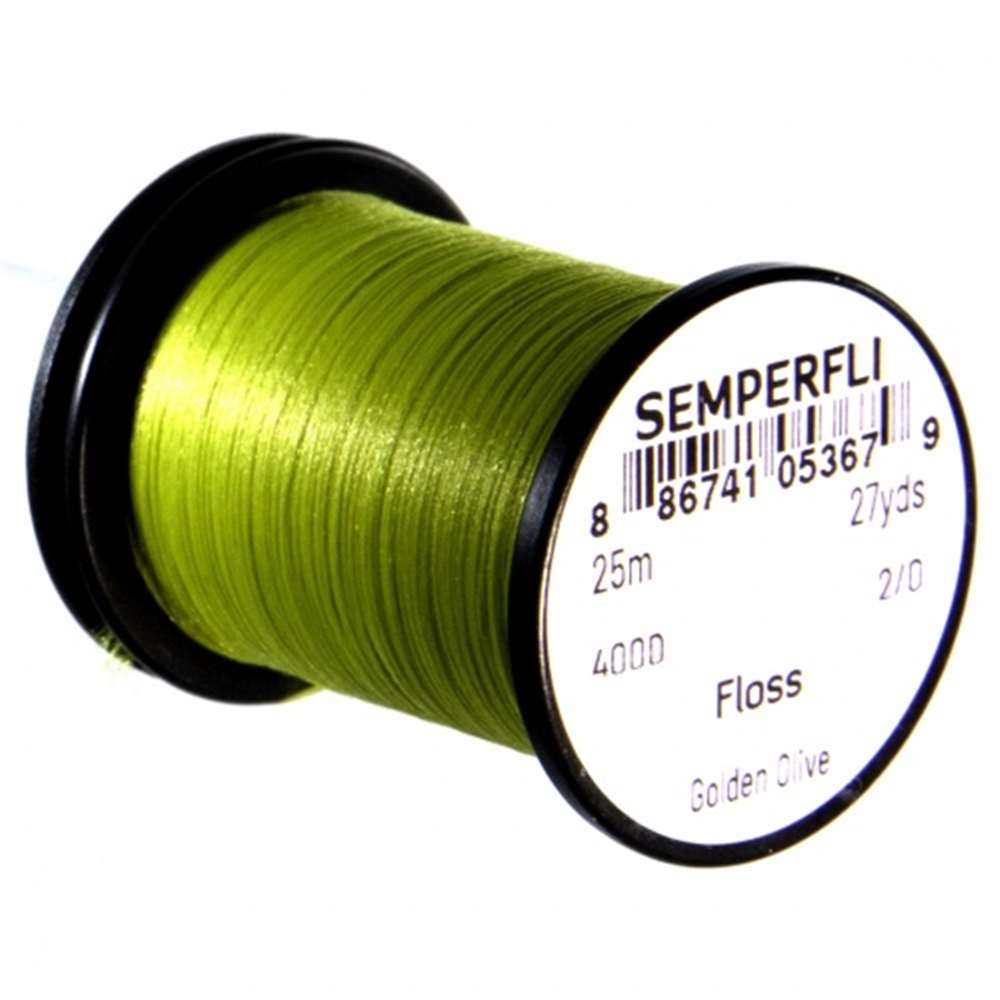 Semperfli Fly Tying Floss Golden Olive Fly Tying Materials (Product Length 27.34 Yds / 25m)