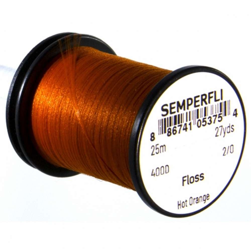 Semperfli Fly Tying Floss Hot Orange Fly Tying Materials (Product Length 27.34 Yds / 25m)