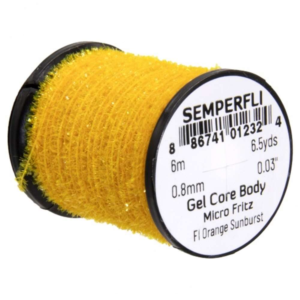 Semperfli Gel Core Body Micro Fritz Fl Orange Sunburst Fly Tying Materials