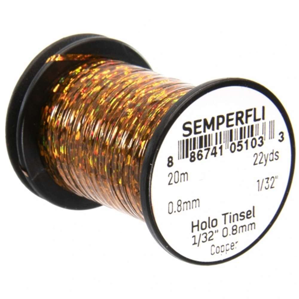 Semperfli Spool 1/32'' Holographic Tinsel Copper