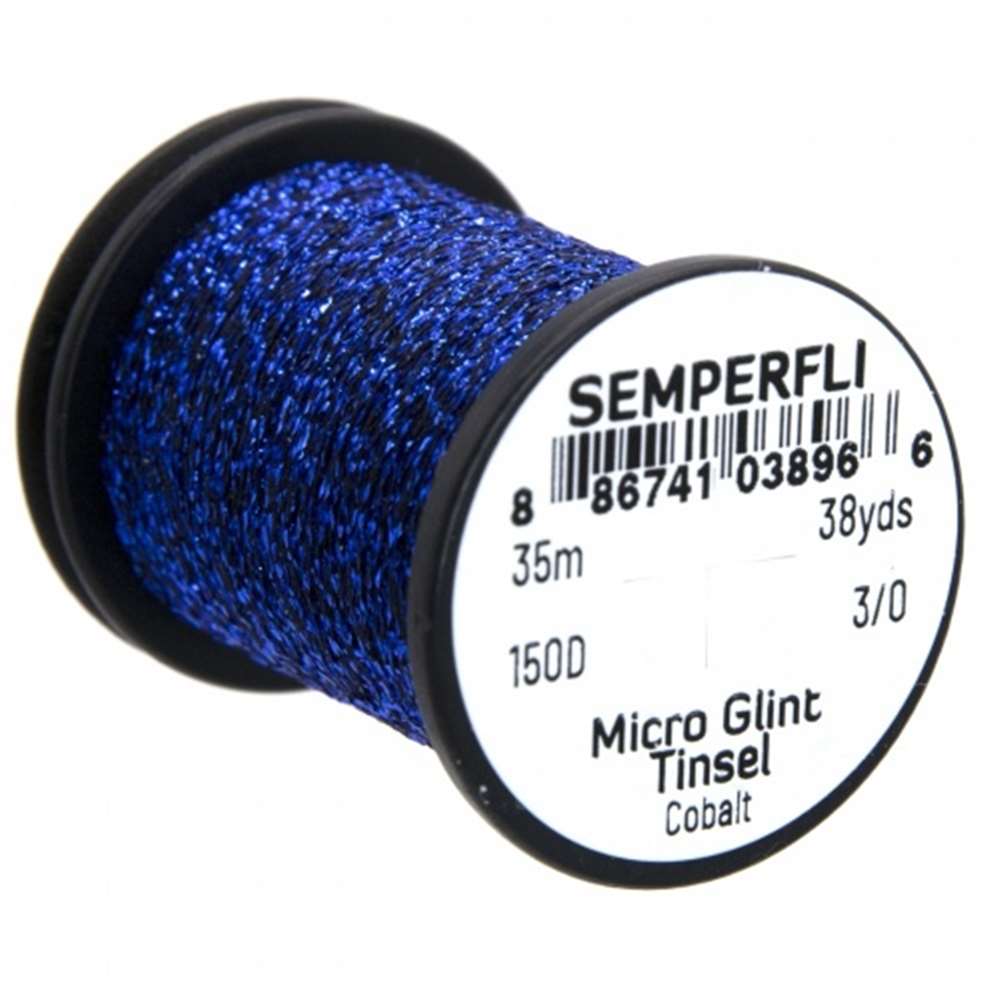 Semperfli Micro Glint Nymph Tinsel Cobalt Fly Tying Materials (Pack Size 3500cm)