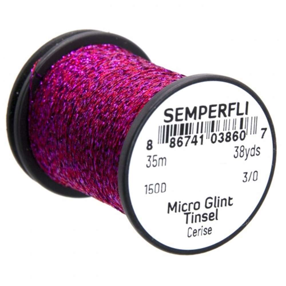 Semperfli Micro Glint Nymph Tinsel Cerise Fly Tying Materials (Product Length 38 Yds / 35m)