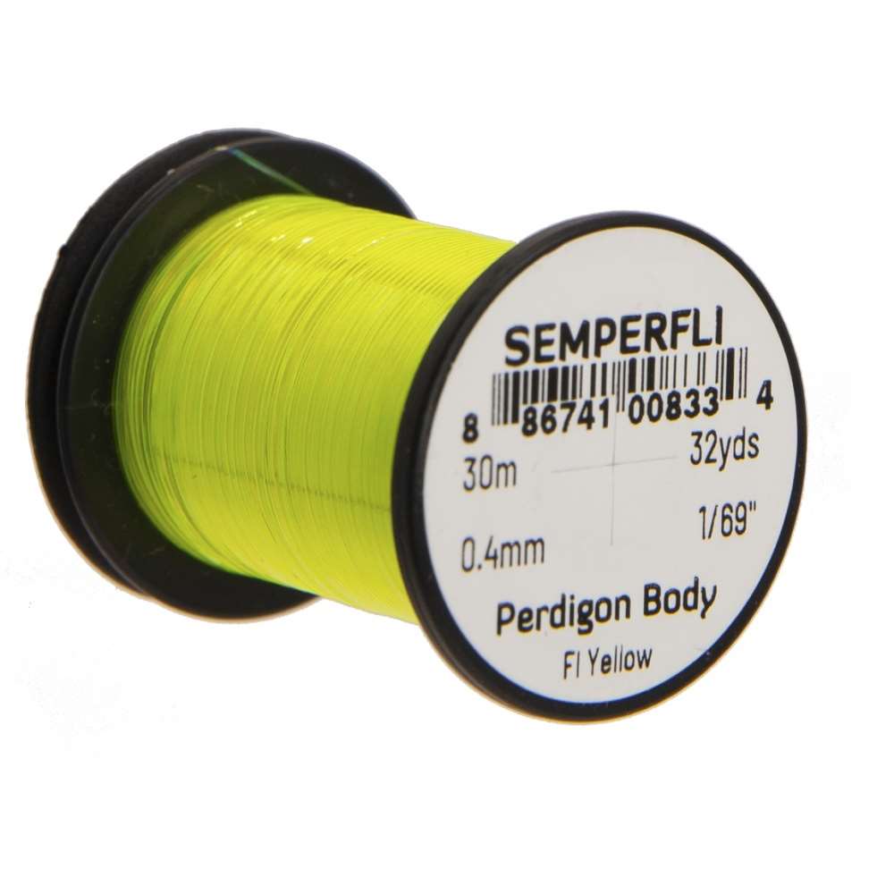 Semperfli Perdigon Body Fl Yellow Fly Tying Materials (Pack Size 3000cm)