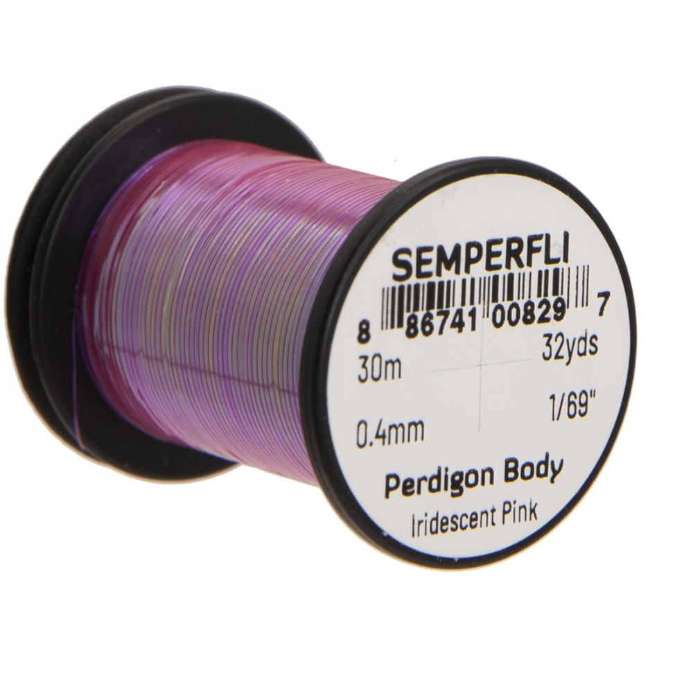 Semperfli Perdigon Body Iridescent Pink Fly Tying Materials (Product Length 32 Yds / 30m)