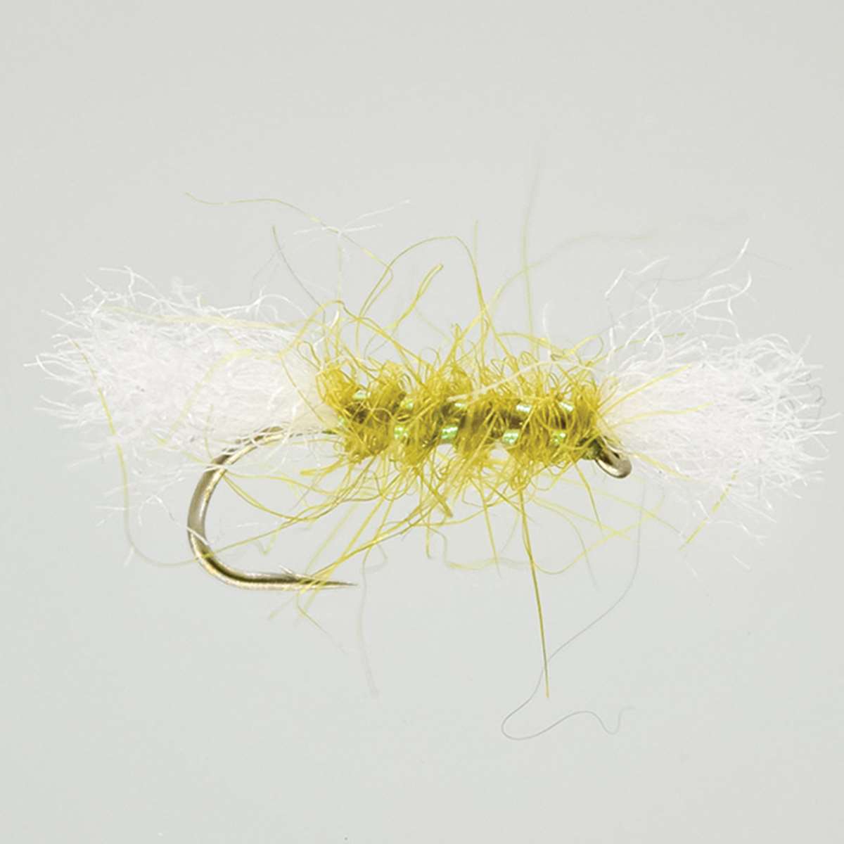 6 Foam Olive Shipman's Buzzer Trout Flies - Size 14 Dry Flies For Fly Fishing, Positive Buoyancy